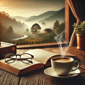 caption kopi dan senja